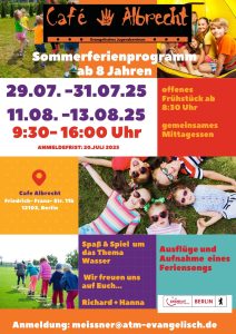 Plakat über Sommerferienprogramm